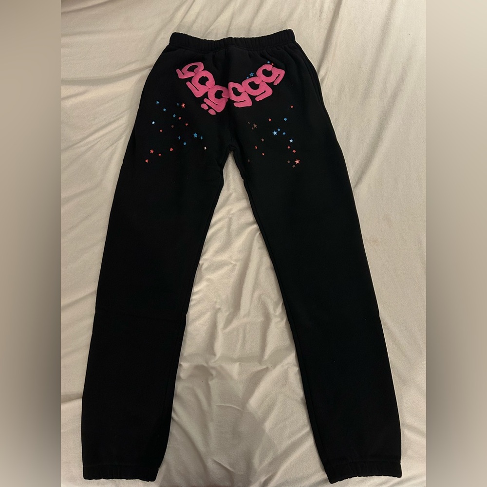 Sp5der black sweat pants